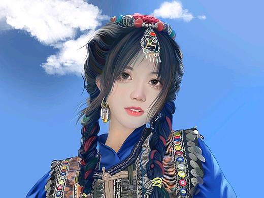 民族风女孩（个人主页-ZNjE5NTc4MTI=） - 创作习作 - 站酷设计师小練Xiaolian原创素材 - 站酷ZCOOL