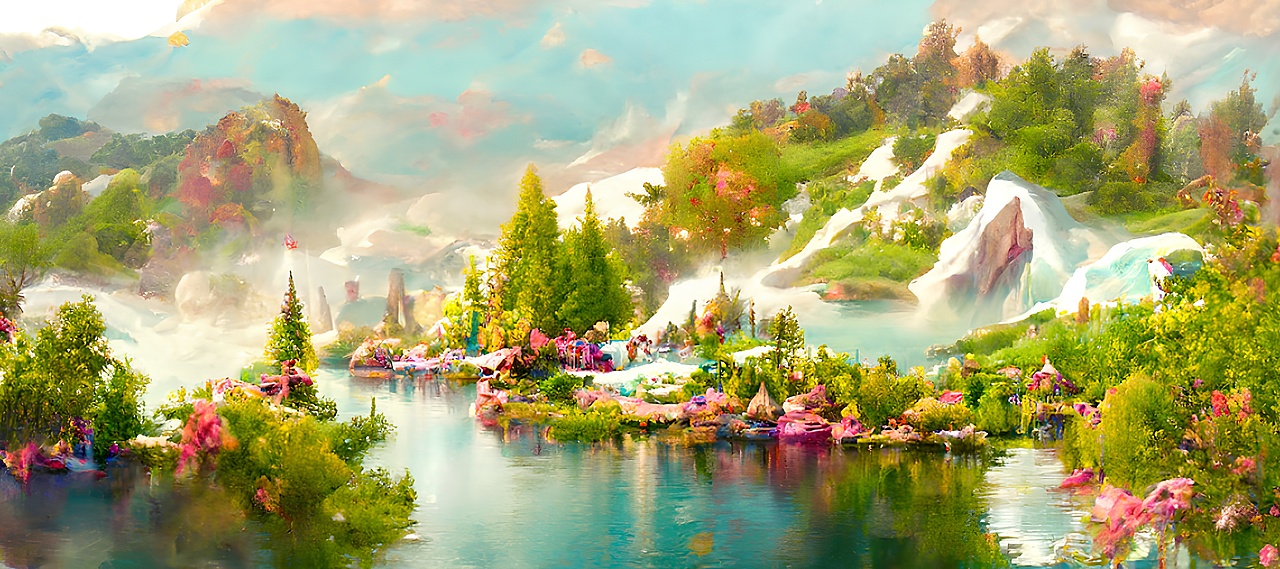 人间仙境也莫过如此了吧-ayu醒梦如画-心境-17/365|插画|创作习作