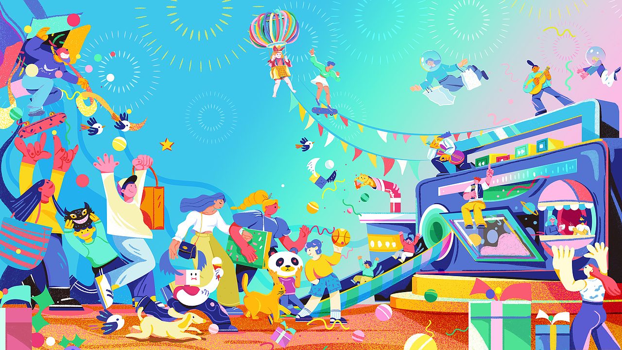 2020星河第四季度主画面插画（图ZMjMzMjMzNDUy） - 商业插画 - 站酷设计师夕米鹿2020原创素材 - 站酷ZCOOL