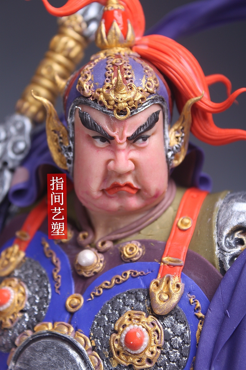 贺加贵面塑软陶(韦陀菩萨 )(图ZNzY4MDQxODA=) - 手办/模玩 - 站酷设计师贺加贵3D翻糖原创素材 - 站酷ZCOOL