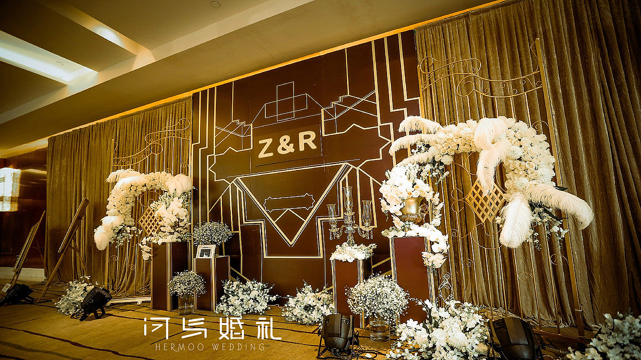 河马婚礼｜复古巴洛克婚礼（咖啡色＋金色＋白色）（图ZMTM3NDY4Njky） - 人文/纪实摄影 - 站酷设计师河马婚礼原创素材 - 站酷ZCOOL