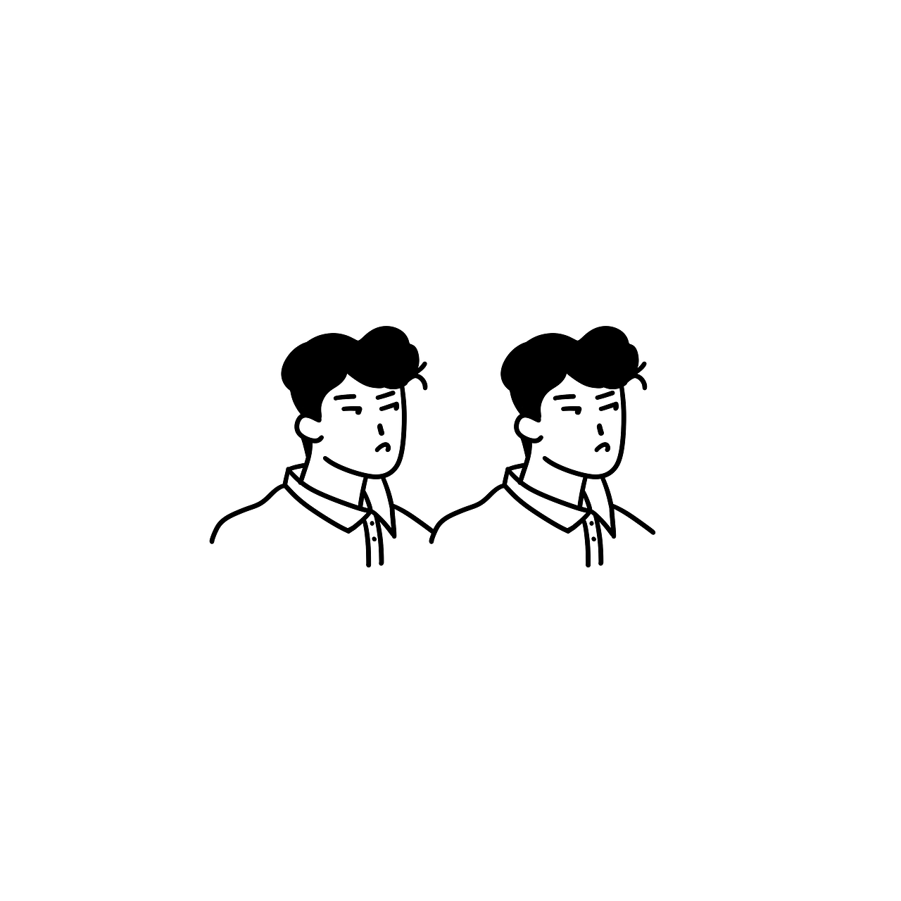 【插画习作】一组极简风格人物头像练习