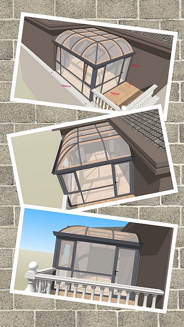 露台阳光房装修效果图S1848