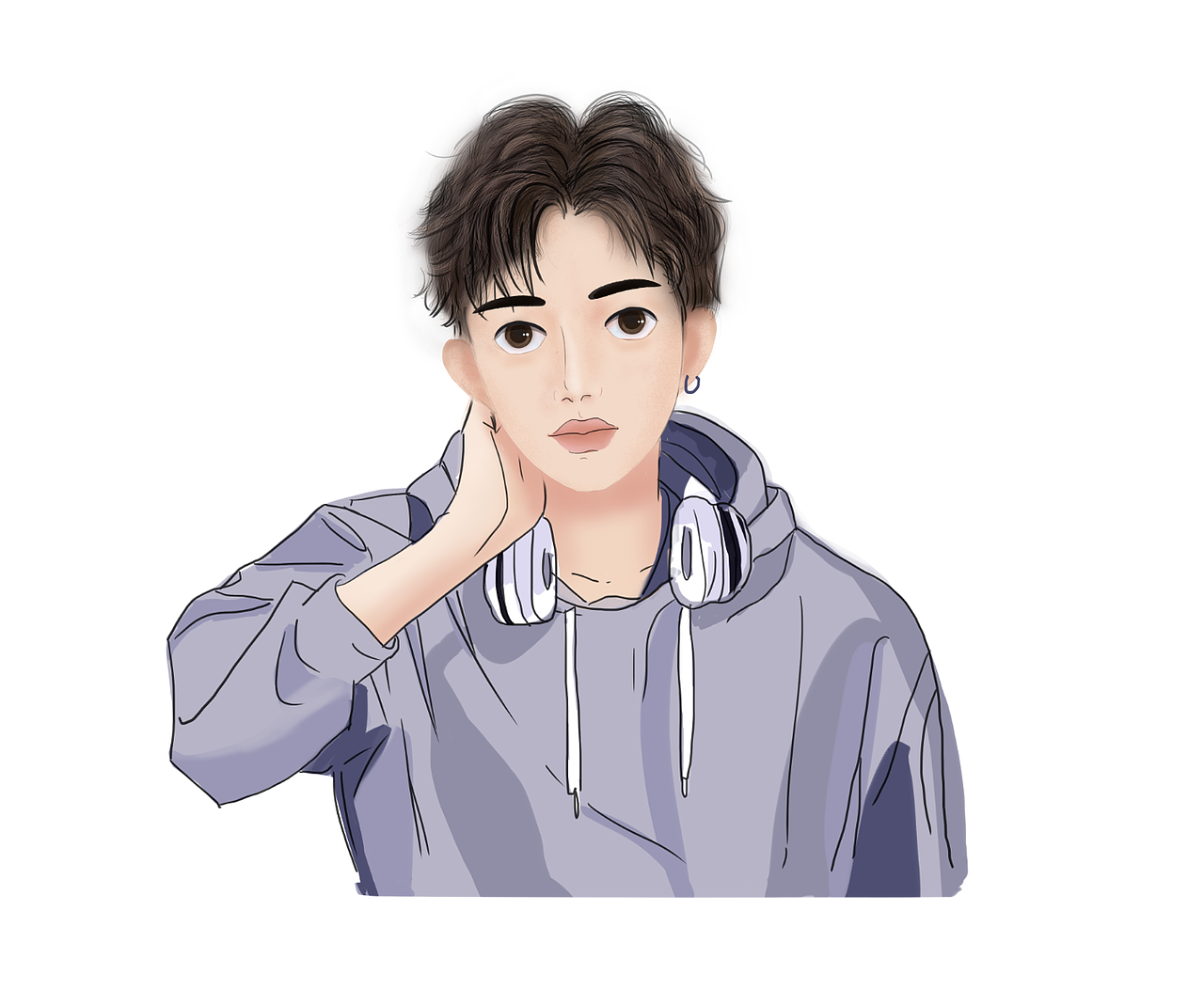 男号插画头像（图ZMzIyMDA4ODYw） - 艺术插画 - 站酷设计师岩创米原创素材 - 站酷ZCOOL