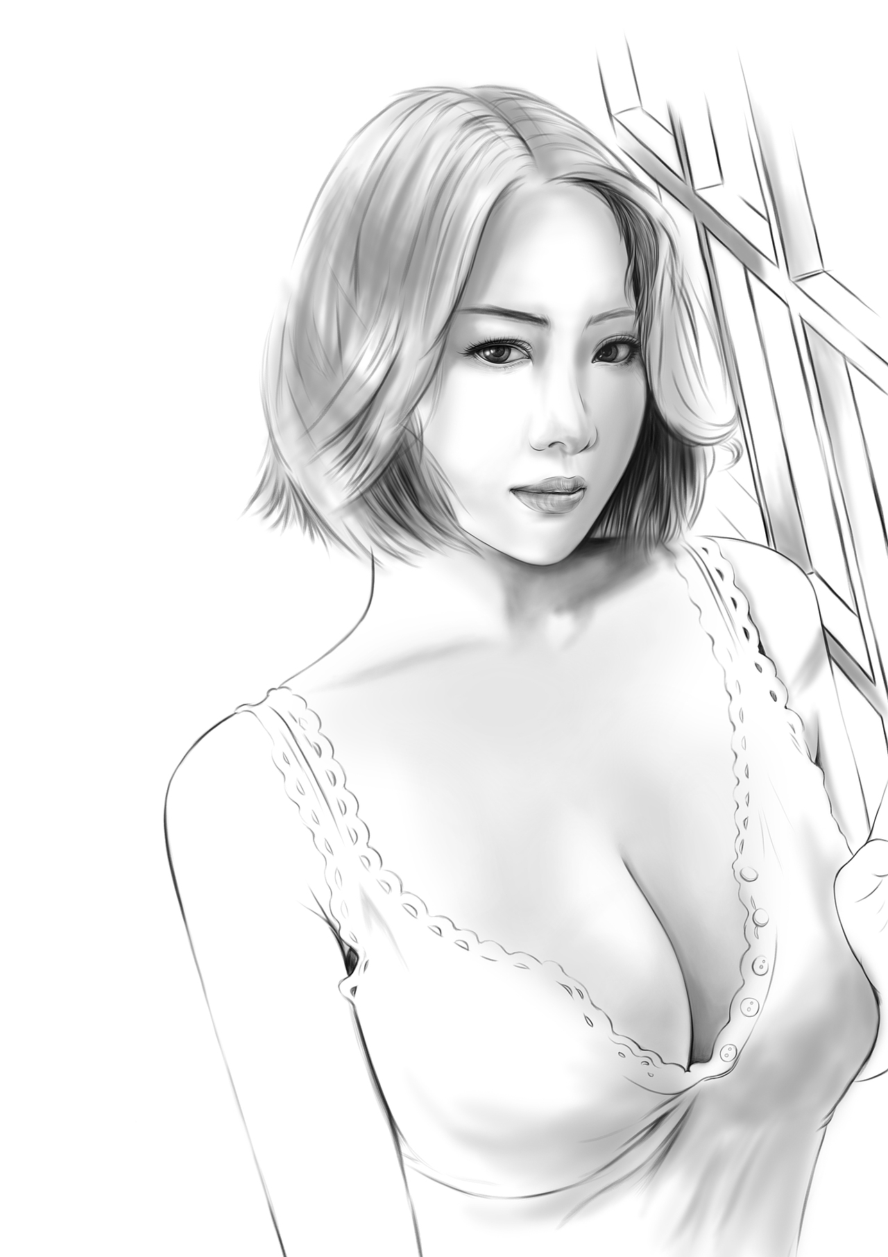 2017--我画的小美女 / 窗前的小美人(图ZOTQ4OTM3NTI=) - 创作习作 - 站酷设计师yanggtaoo523原创素材 - 站酷ZCOOL