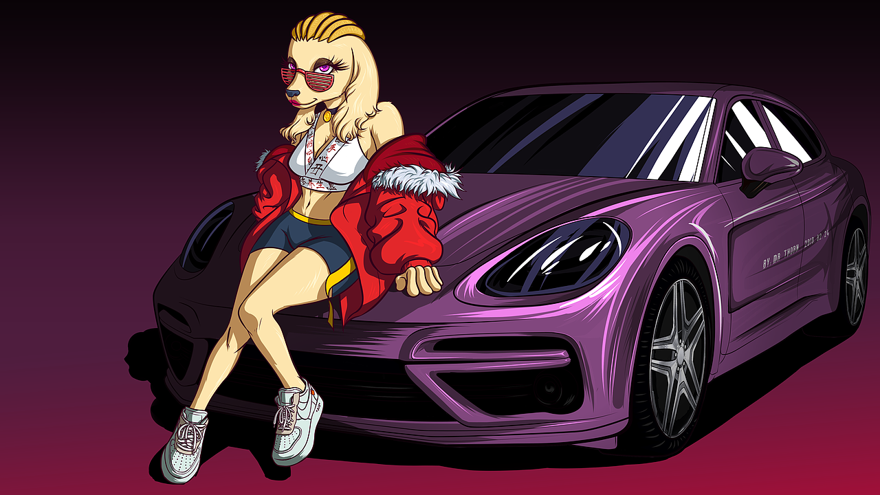 身材火辣的小金毛