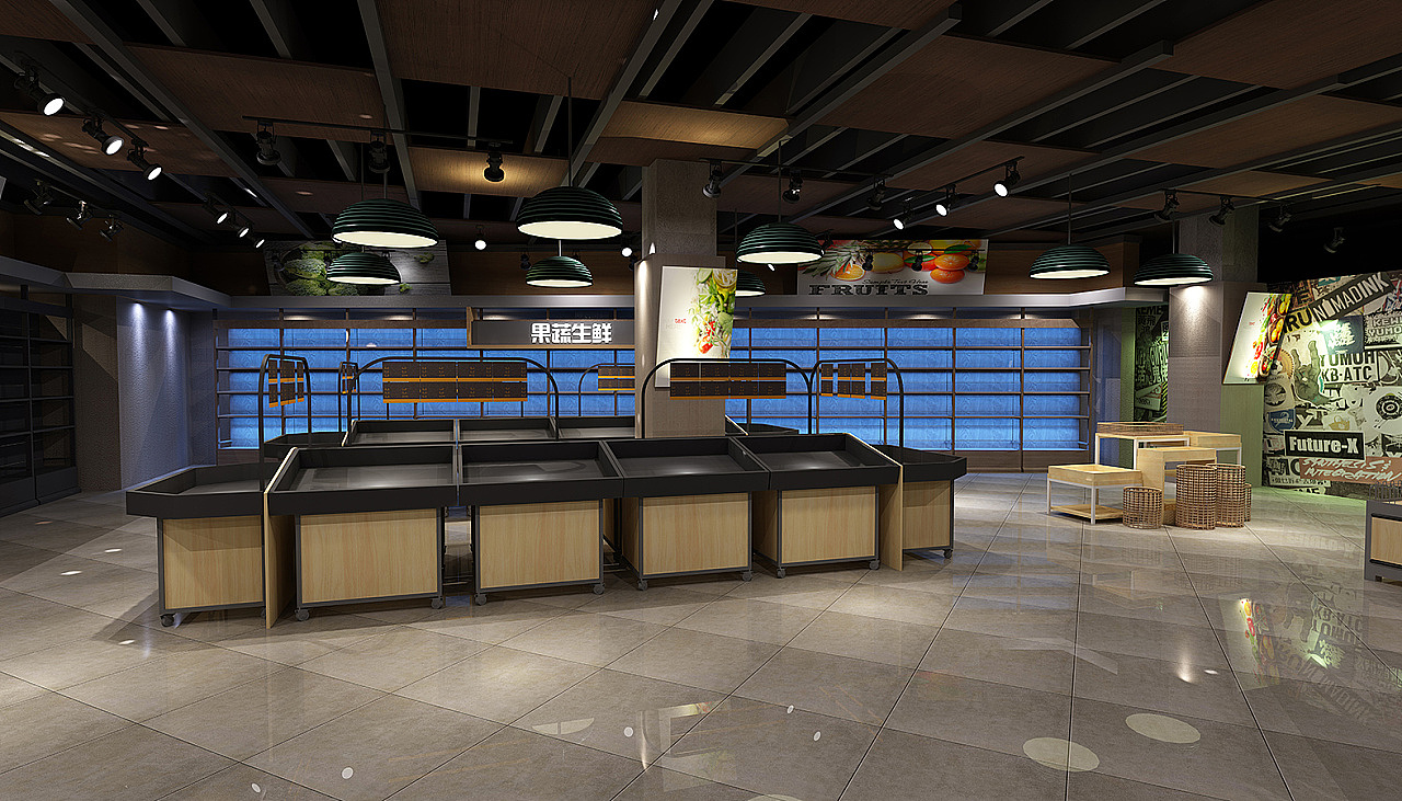 昆明生鲜超市设计/农贸市场整体规划/菜市场设计公司