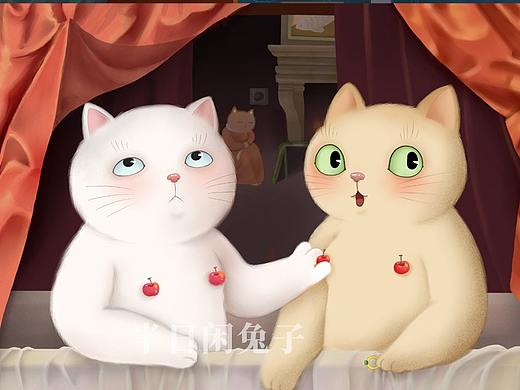 油画猫2
