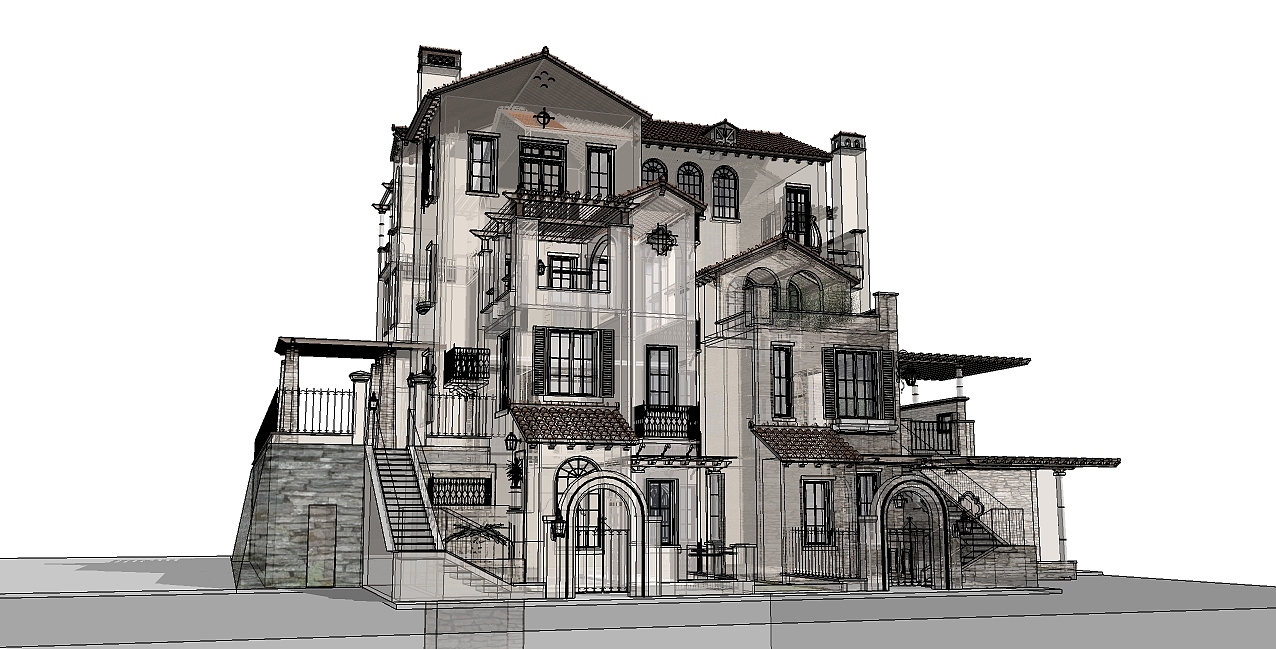 西班牙別墅（图ZNDU4NjMxMjA=） - 建筑设计 - 站酷设计师Angelpyp原创素材 - 站酷ZCOOL