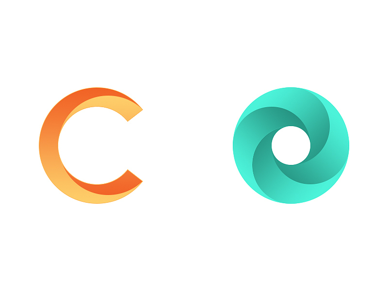 圆logo和c形logo