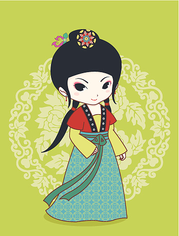 Q版汉服娃娃（图ZMzIxNDgzNzI=） - 商业插画 - 站酷设计师泊鹿原创素材 - 站酷ZCOOL