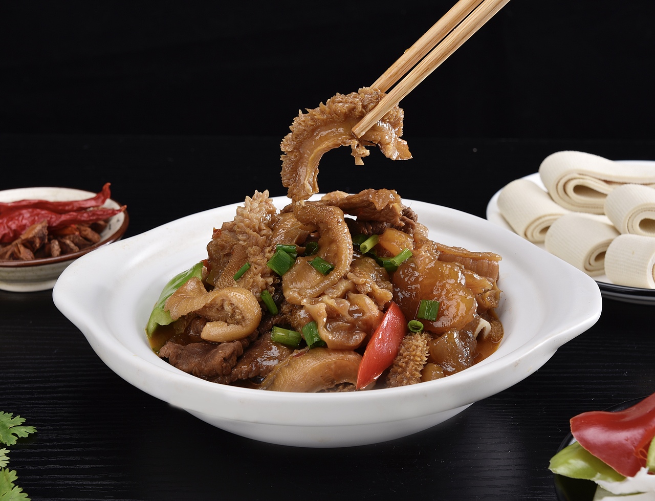 一组牛肉火锅,牛三鲜火锅,食品类产品拍摄成片