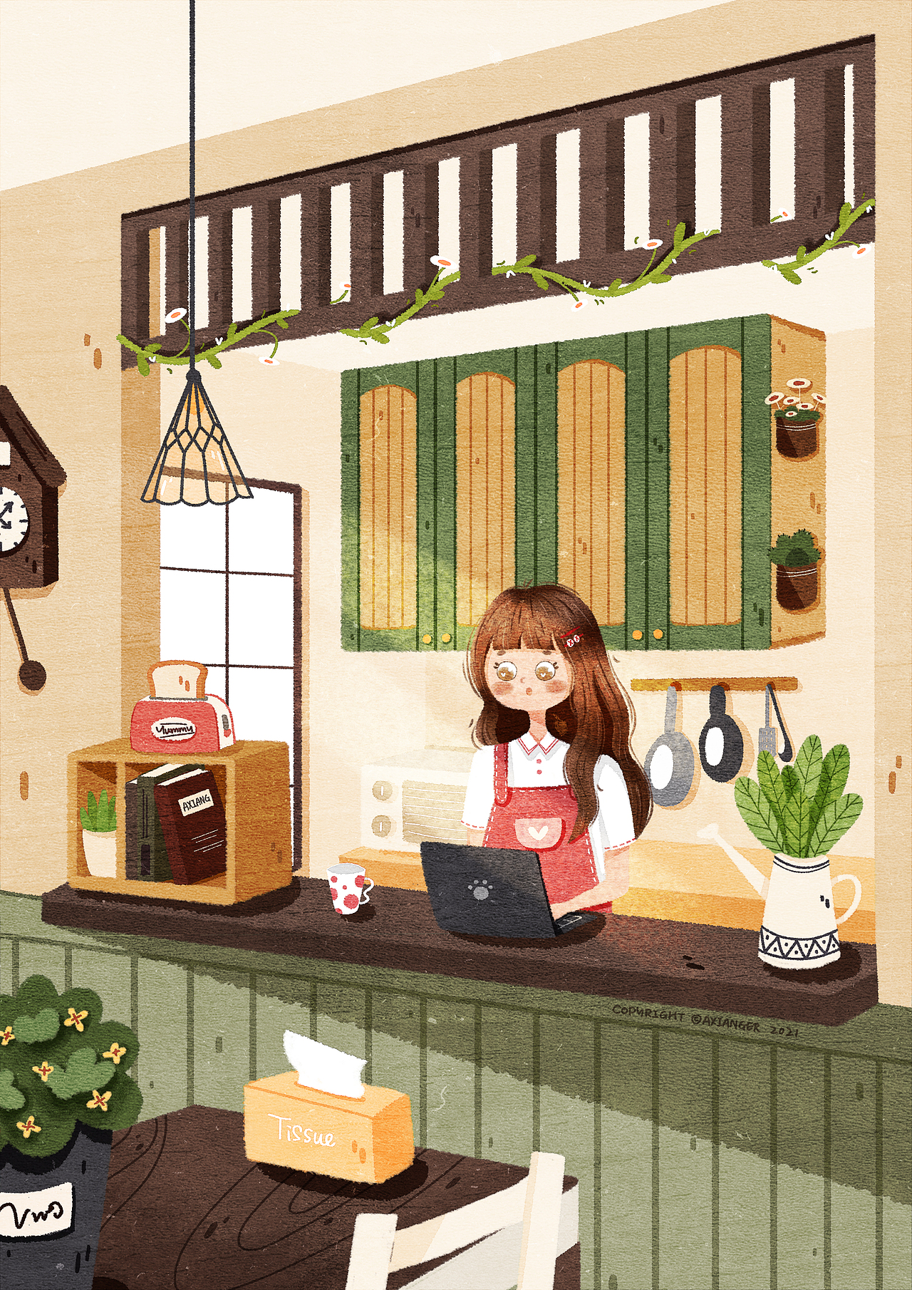 在家办公的午后