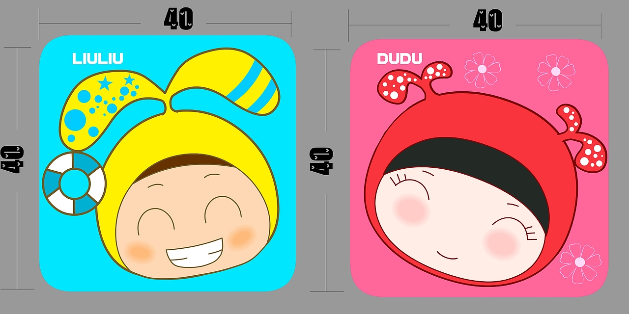 动画片《彩色豆园》(咭咭豆)与《孔小如》动漫周边设计