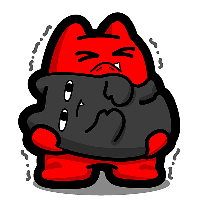 r89【魔鬼猫表情-抱不起】#全身 双子 吃力 重 抿嘴 颤抖 ip 动漫