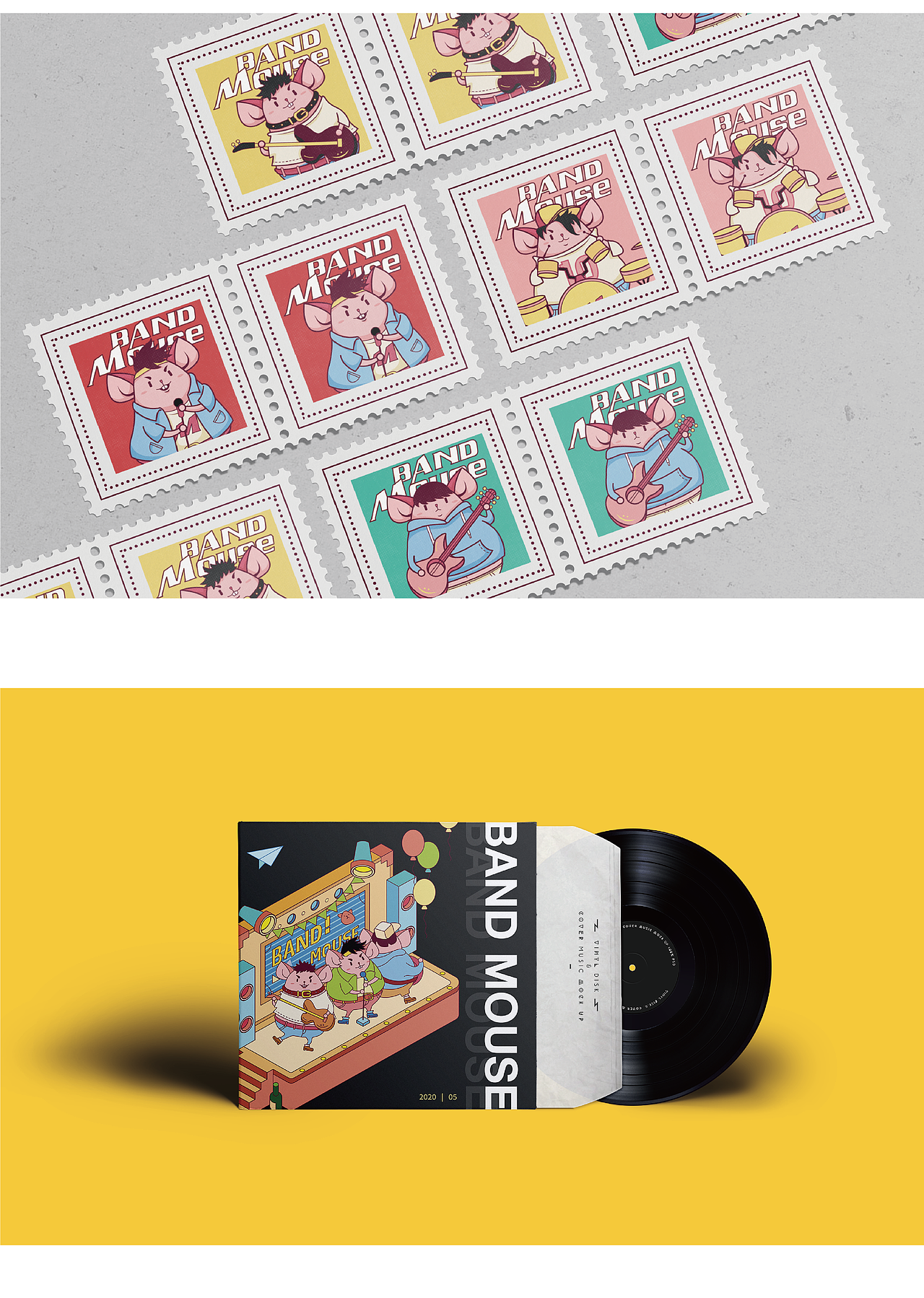 BAND MOUSE IP设计（图ZMjI5MzAyNzgw） - 艺术插画 - 站酷设计师玛丽莲秋裤原创素材 - 站酷ZCOOL