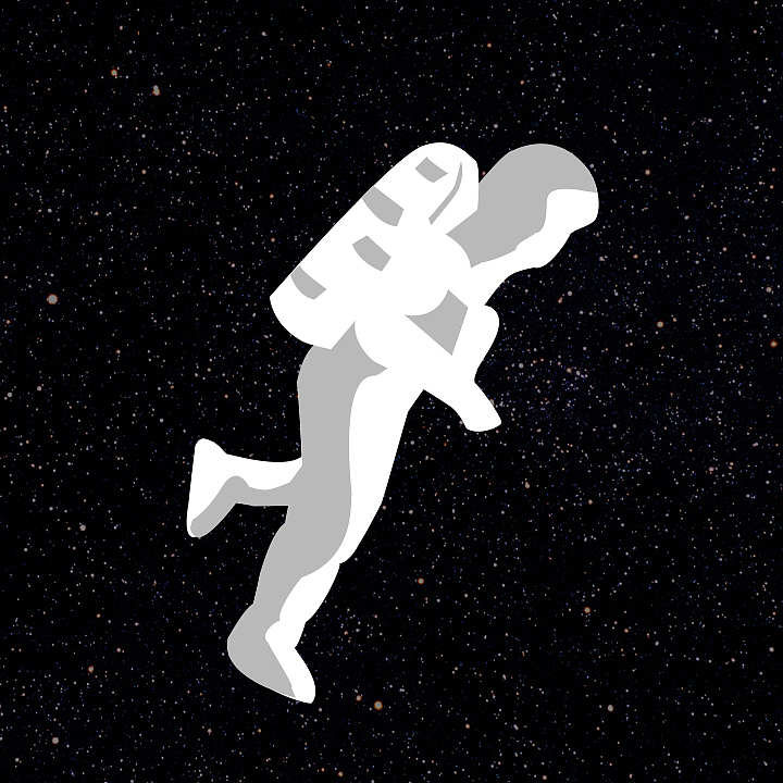 宇航员漂泊在无尽的宇宙中,没有任何介质能传达自己的声音,在宇宙中任何东西都是无声的。