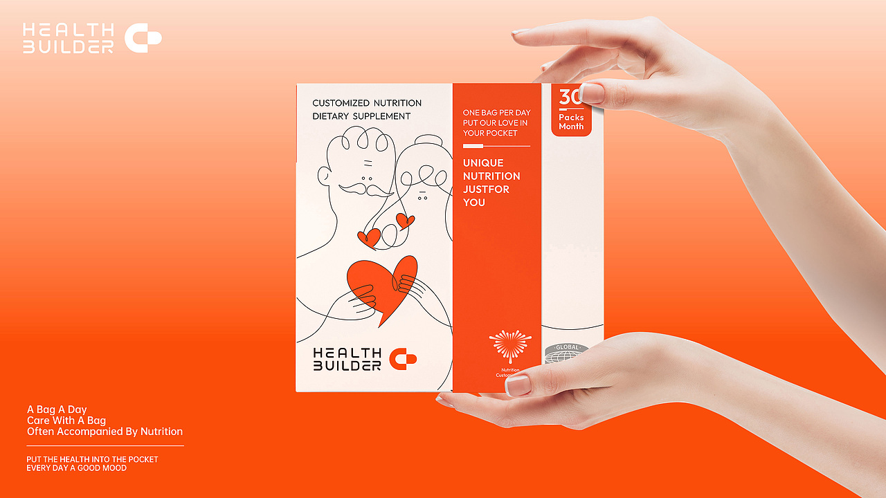 药品保健品创意包装设计温暖的配色和图案关爱上一代健（图ZMzgwNzAwMDA4） - 包装 - 站酷设计师禧派设计SEEPACK原创素材 - 站酷ZCOOL