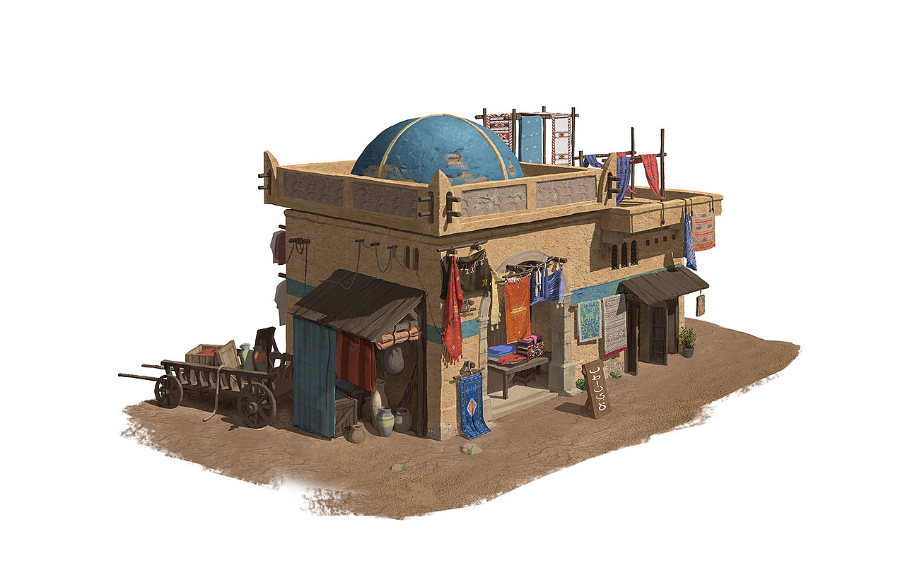 场景原画单体建筑设计