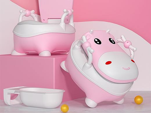 儿童坐便器 C4D渲染产品 母婴产品