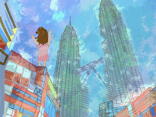 《向往》（个人主页-ZNzAxNjg0MDg=） - 商业插画 - 站酷设计师漫漫子麒原创素材 - 站酷ZCOOL