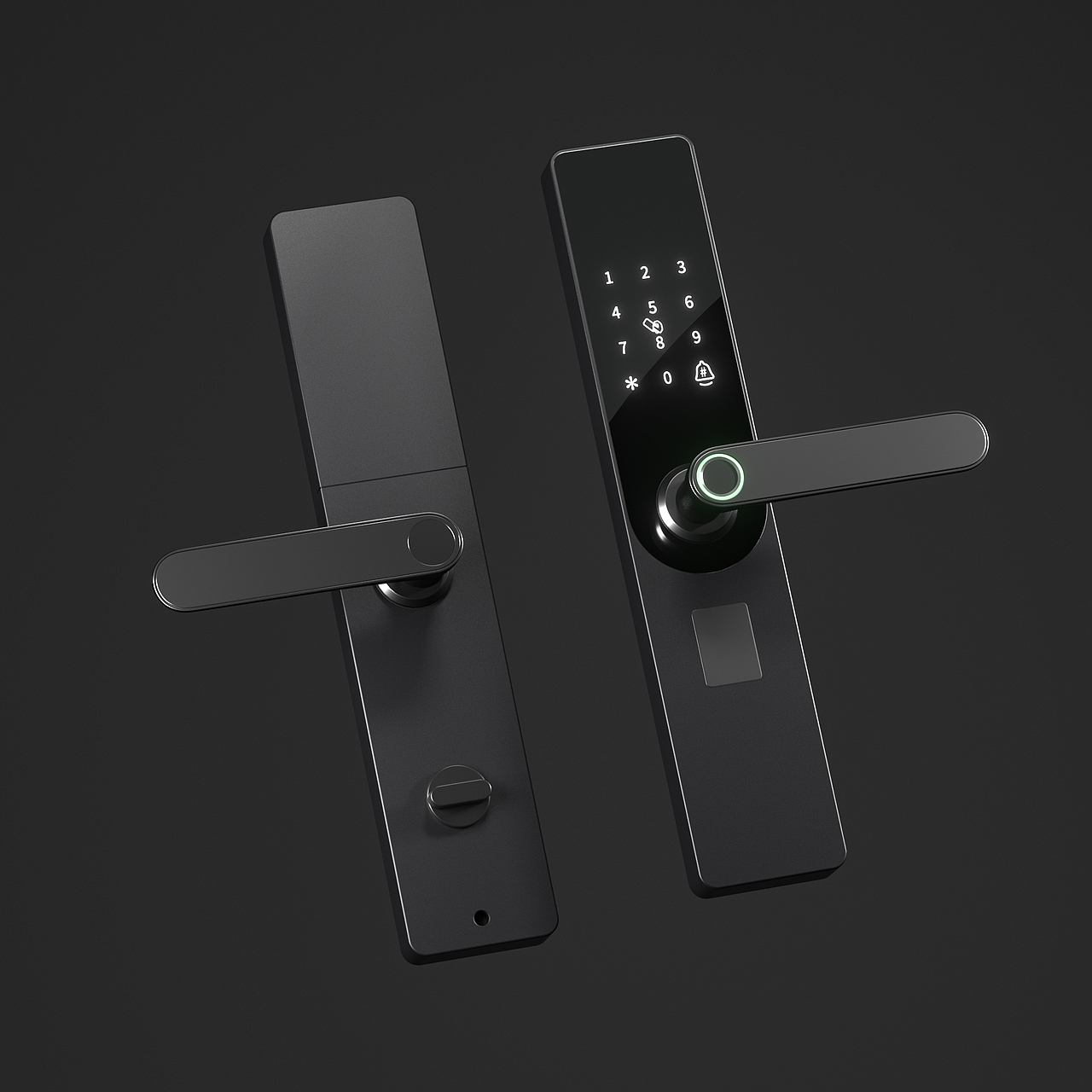 建模渲染 | 一组智能门锁（图ZMjU2NzY0ODky） - 产品 - 站酷设计师Inxile原创素材 - 站酷ZCOOL