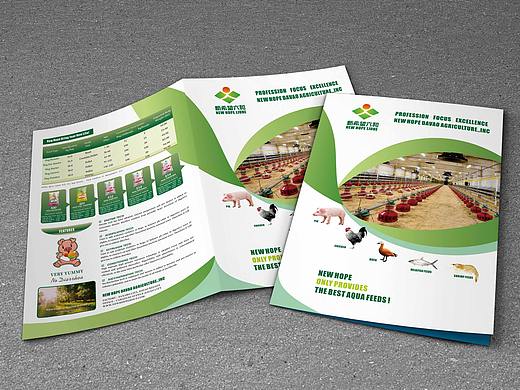 饲料 对折页设计