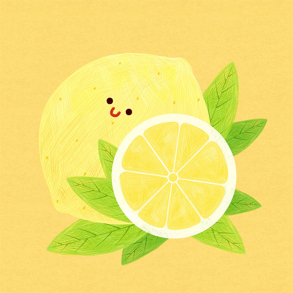 原创插画《甜甜水果味》系列二