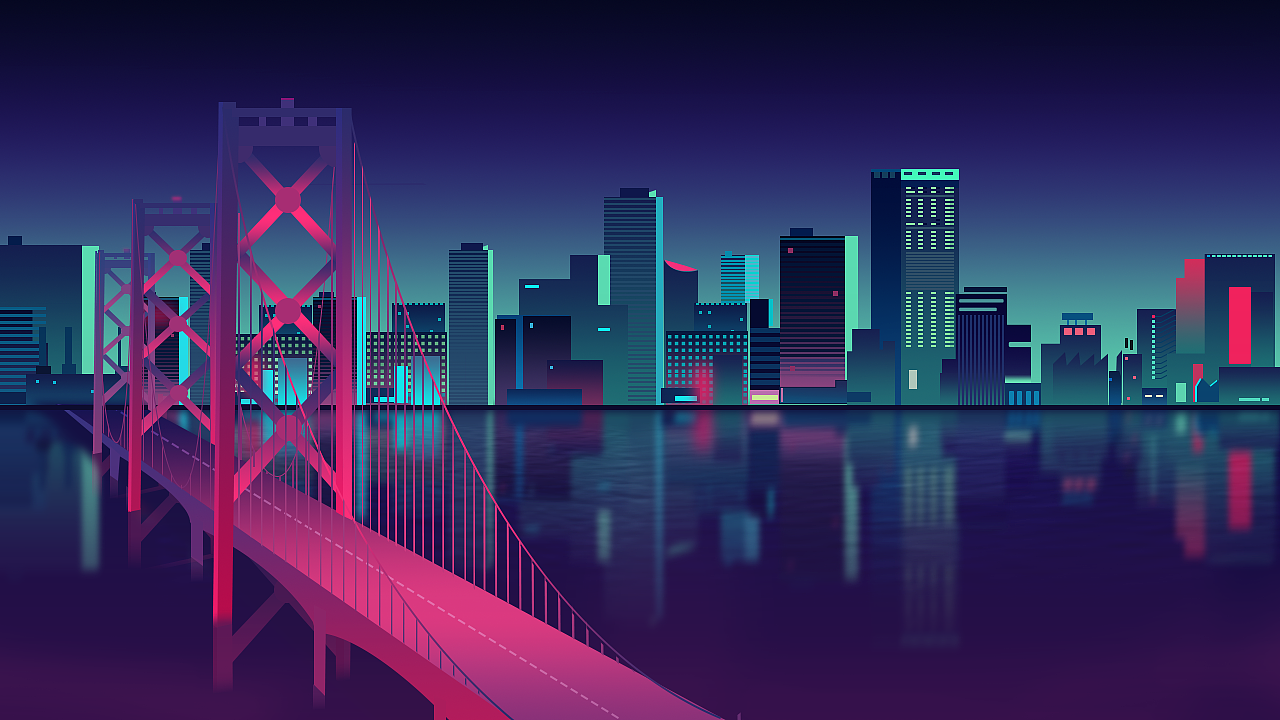 夜景(旧金山大桥)