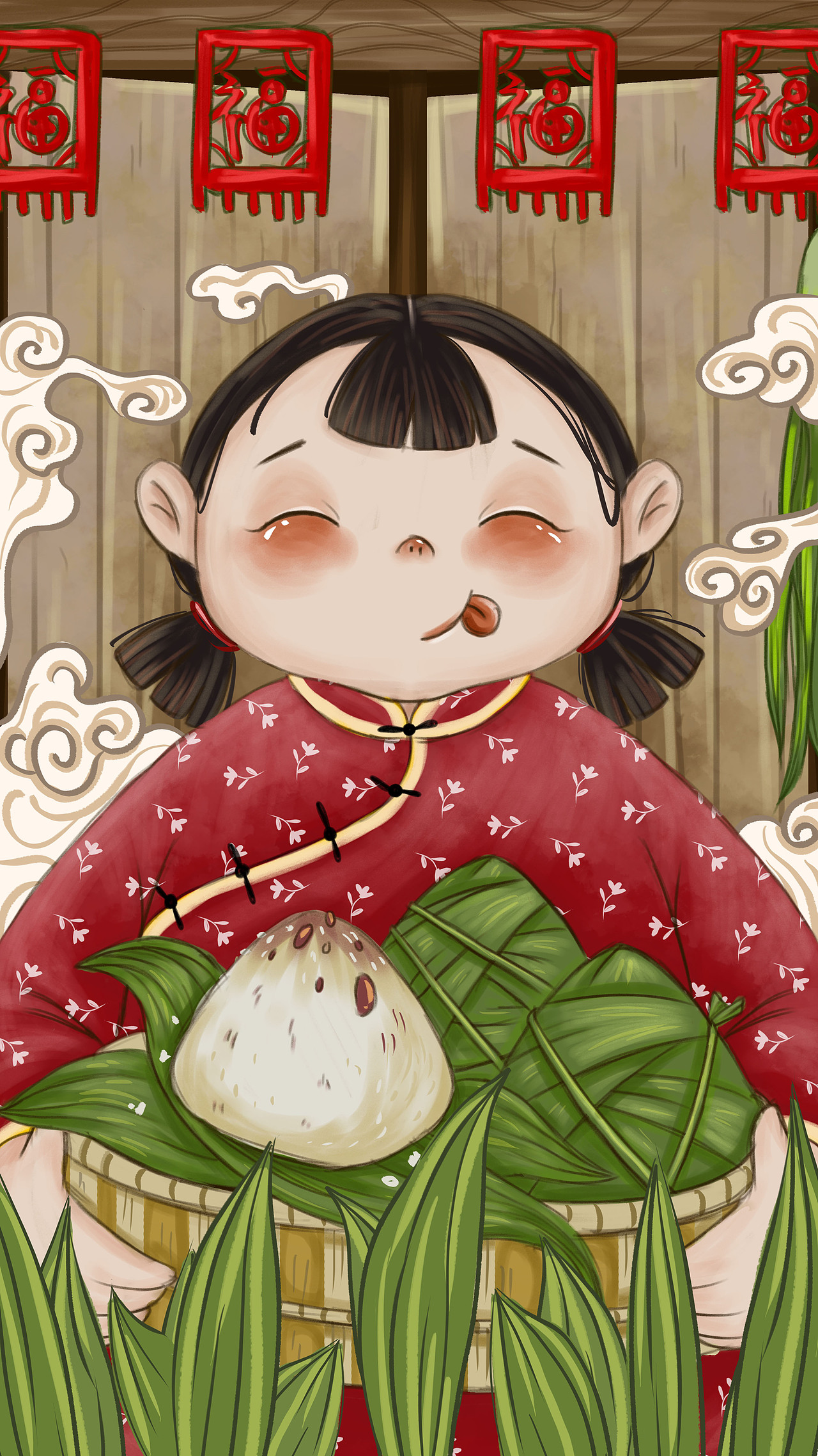 端午节中国风插画（图ZMTU3NTM3MTM2） - 商业插画 - 站酷设计师王木木宋原创素材 - 站酷ZCOOL