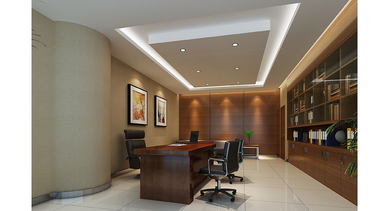 中式老板办公室装修效果图（图ZMjM1ODI0MTA4） - 家装设计 - 站酷设计师西安办公室装修原创素材 - 站酷ZCOOL