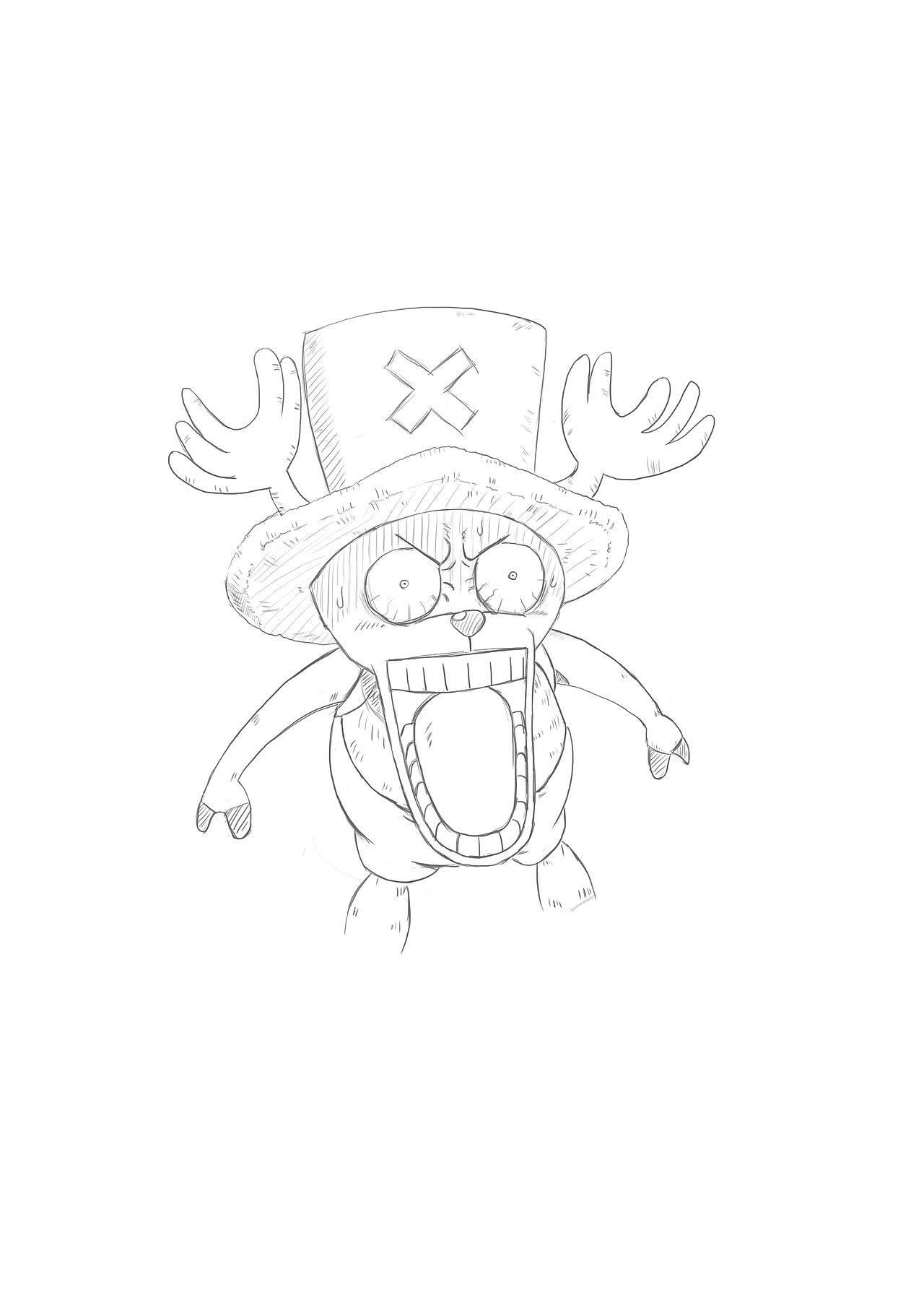 我不看海贼,同事喜欢,搜了一些觉得这张乔巴表情挺逗的.