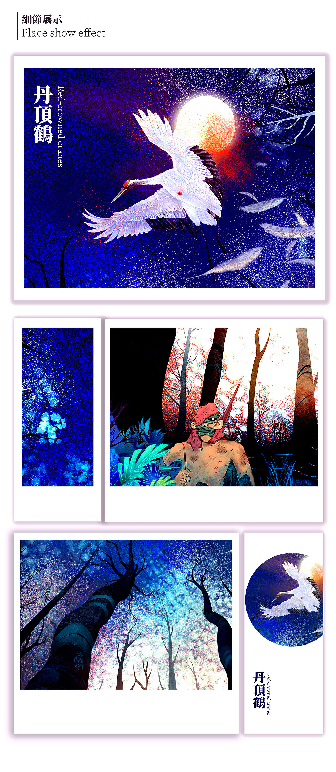 《同一片天空》保护濒危动物系列插画设计