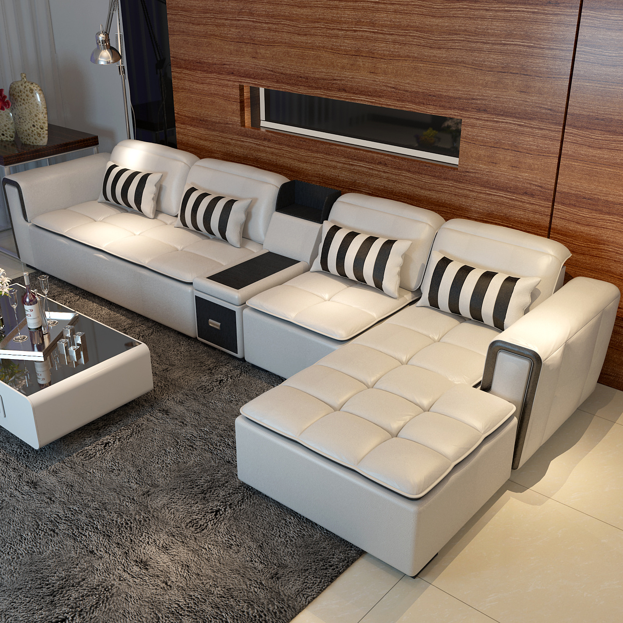 简约客厅黑色沙发设计图图片素材-编号25122899-图行天下