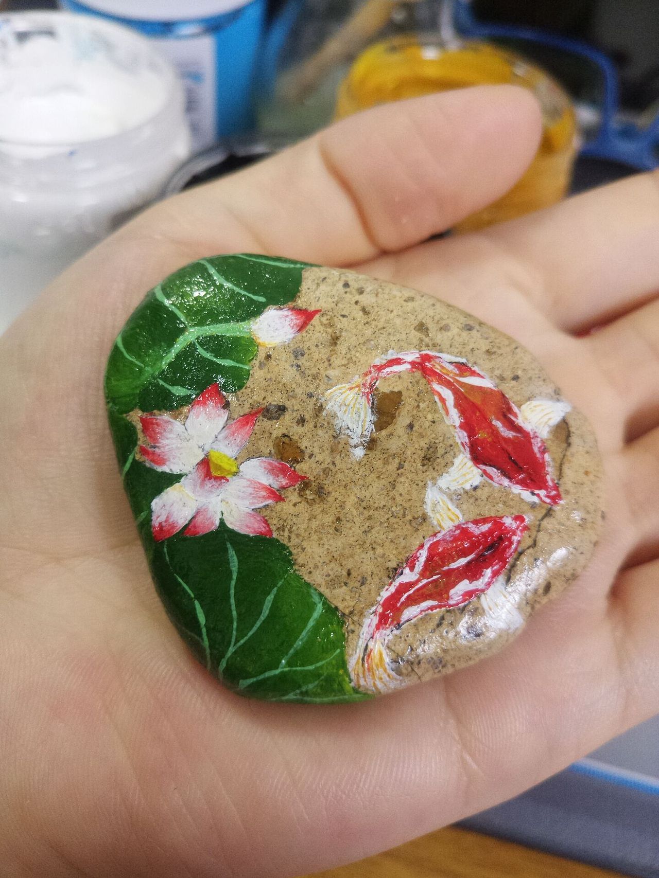 《小金鱼》-石头画练习