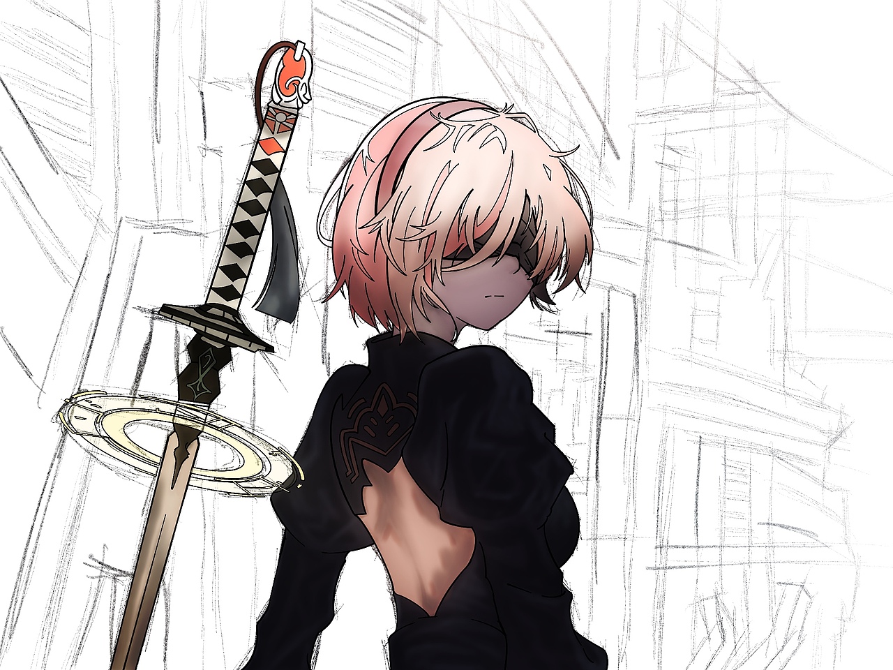 手绘练习尼尔机械纪元yorhano2typeb