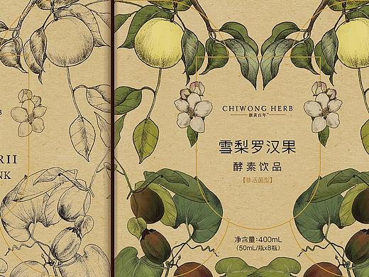 饮品品牌| 旗黄百草×logo全案设计