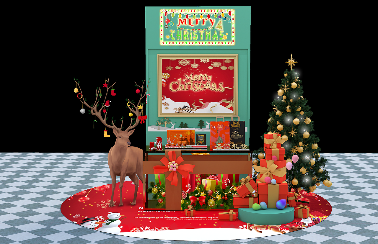 19圣诞终端入口VP点制作（图ZMjE3NzYzMjQ0） - 展陈设计 - 站酷设计师1152466064原创素材 - 站酷ZCOOL