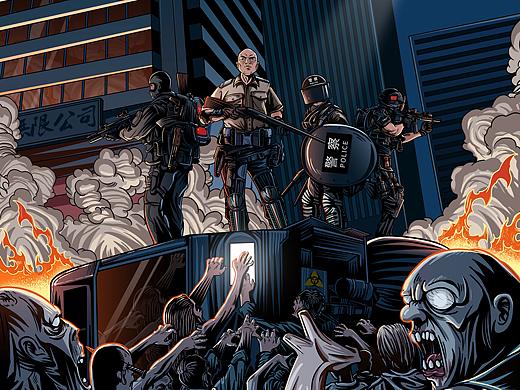 Hongkong crisis（个人主页-ZNDEzMjM2NzY=） - 商业插画 - 站酷设计师厦门十八线原创素材 - 站酷ZCOOL