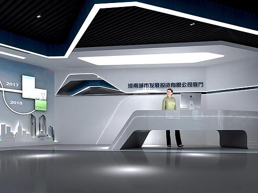 企业展厅展馆3D效果图