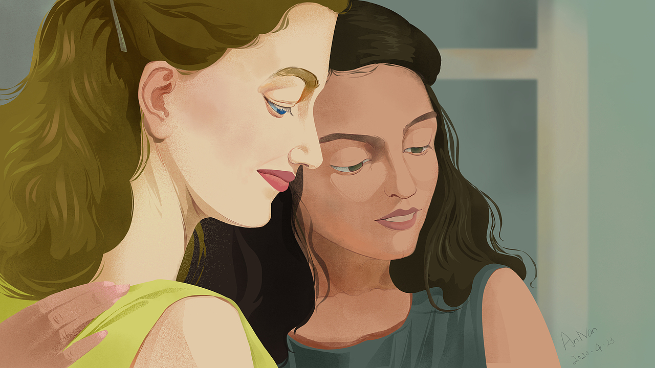 《我的天才女友》插画练习（图ZMjI5NjIwMTQw） - 创作习作 - 站酷设计师岸南ANNAN原创素材 - 站酷ZCOOL