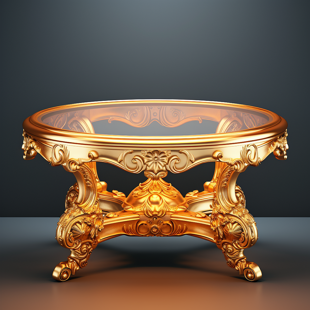 ai 生成,一个镀金技术的桌子