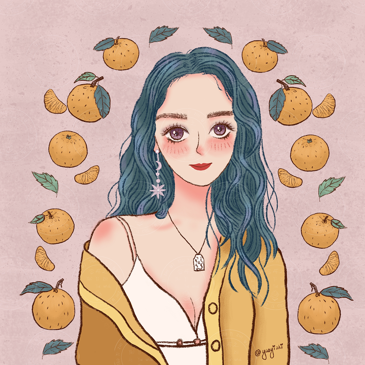 一些复古色调的插画小姐姐（图ZMjI0MzkzOTIw） - 创作习作 - 站酷设计师Sylvia杳亦之原创素材 - 站酷ZCOOL
