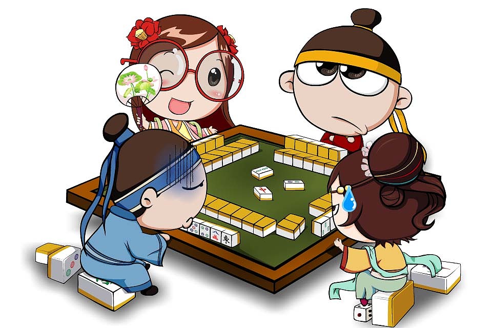 麻将馆手游|插画|商业插画|丫咔咔丫_原创作品-站酷zcool
