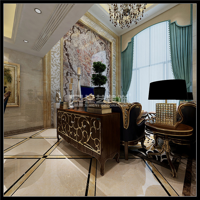 贵阳保利凤凰湾顶楼复式美术风格装修设计!