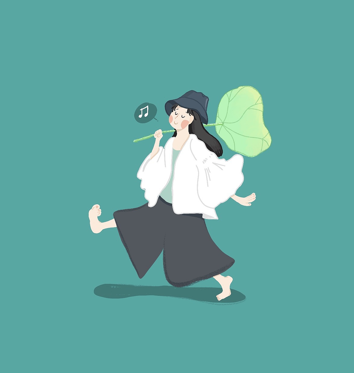 临摹作品插画创作习作打卡  procreate插画练习140炎夏summer节日