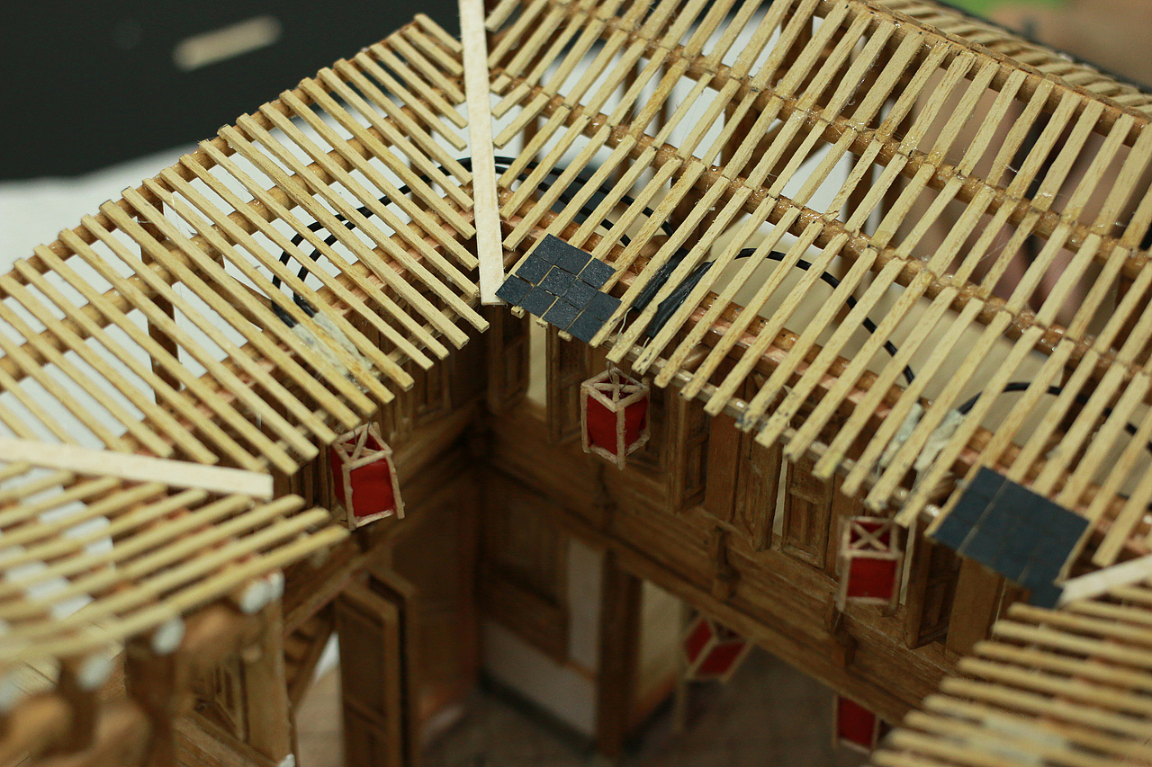 徽派古民居建筑模型