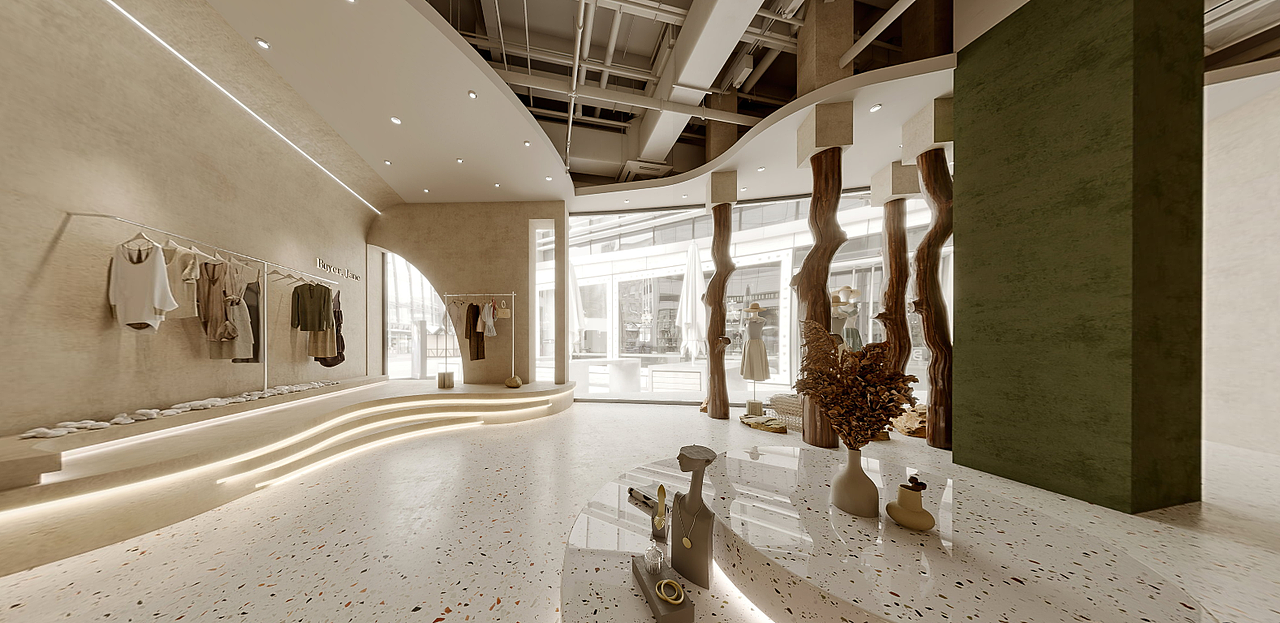 服装店设计 | 玩转材质与色彩，看到就想进去买买买（图ZMjcyMzIzNzY4） - 商业空间设计 - 站酷设计师qi18130086278原创素材 - 站酷ZCOOL