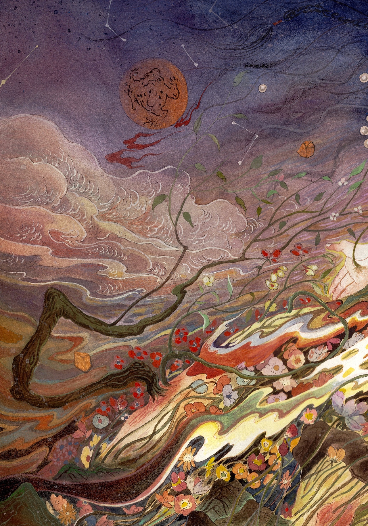 神话图鉴之盘古（图ZMjQyMTk4NTg4） - 商业插画 - 站酷设计师鹿溟山原创素材 - 站酷ZCOOL