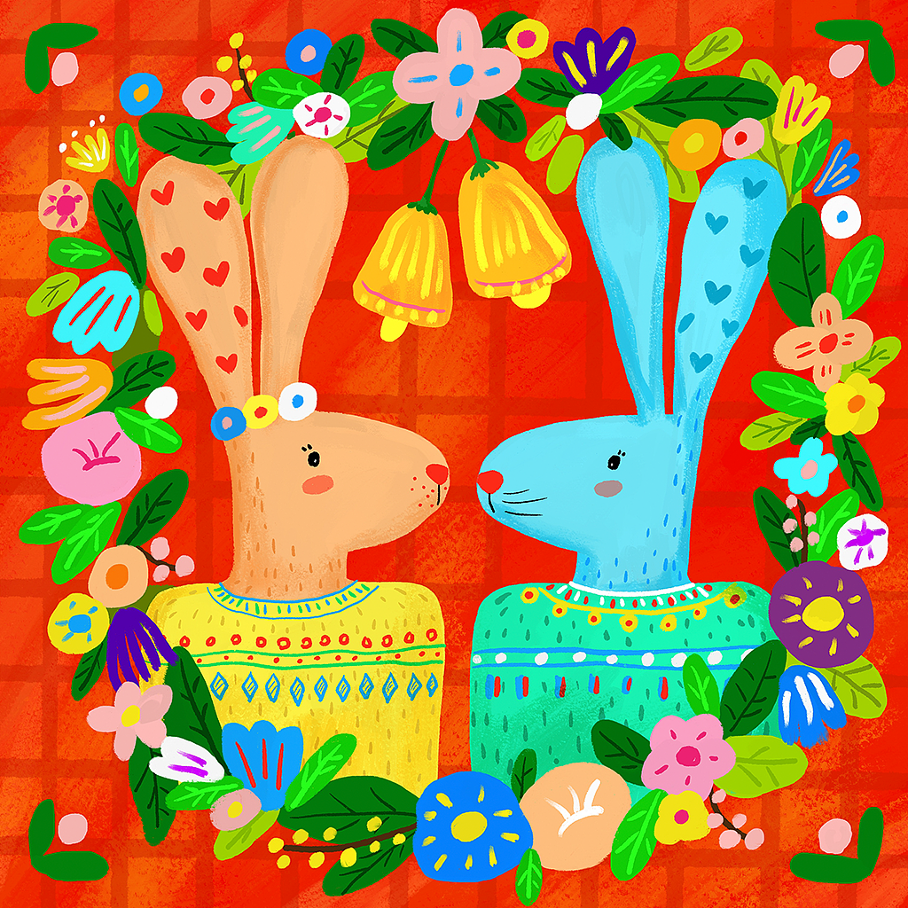 爱心兔子的插画合集（图ZMjkyMzk2MDcy） - 商业插画 - 站酷设计师摇摇yaoyao原创素材 - 站酷ZCOOL